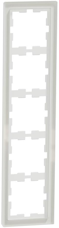 Рамка 5х цвят Кристално бял System Design Merten SE, SCHNEIDER ELECTRIC, MEG4050-6520