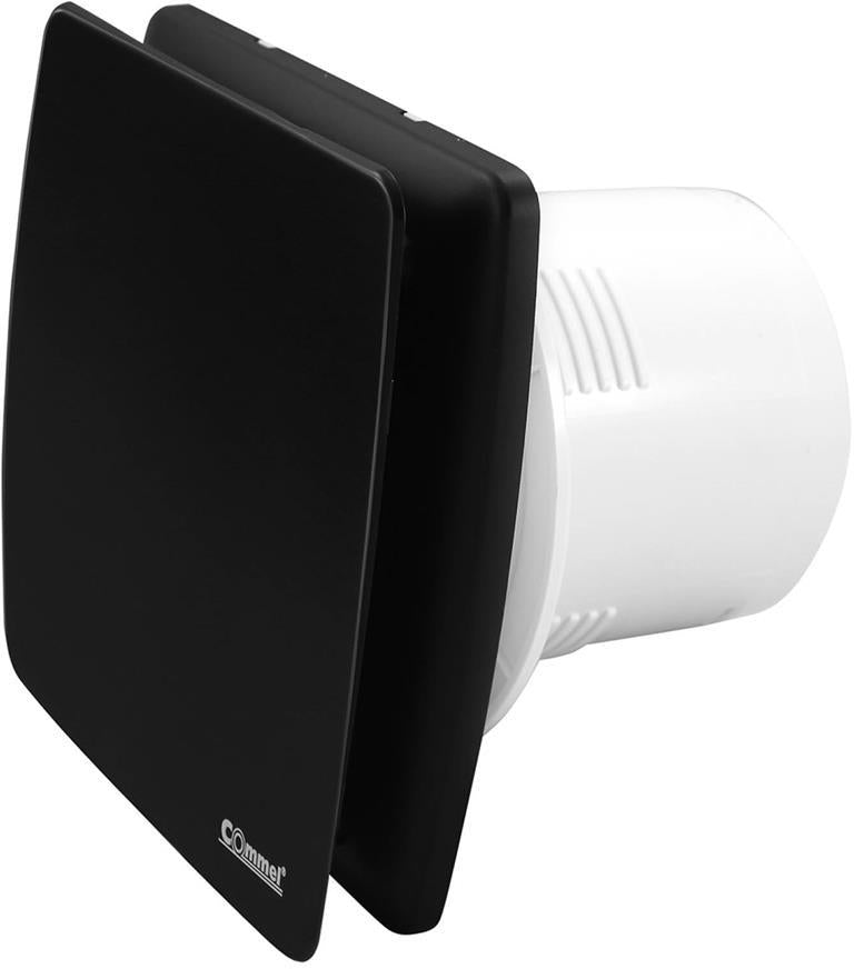 Вентилатор ф100мм, цвят Черен, 95м3/ч 12W 34dB с клапа Commel, COMMEL, C420-203