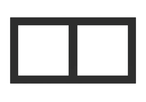 Рамка 2х 60x60 FF/Linea71 Fenix Black Ingo EKINEX, EK-P2S-FNI