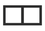 Рамка 2х 60x60 FF/Linea71 Fenix Black Ingo EKINEX, EK-P2S-FNI