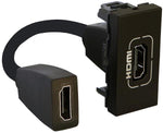 Розетка HDMI 1 мод. с кабел 15см. цвят Черен Mosaic Legrand, LEGRAND, 79478L