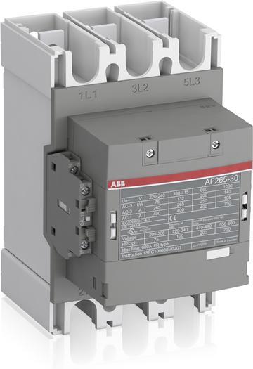 Контактор AF265-30-11 3P 132kW (265A AC-3) 1NO+1NC 100...250V 50/60Hz ABB, 1SFL547002R1311
