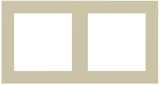 Рамка 2х 55x55 FF/Linea71 Fenix Beige Luxor EKINEX, EK-P2P-FBL