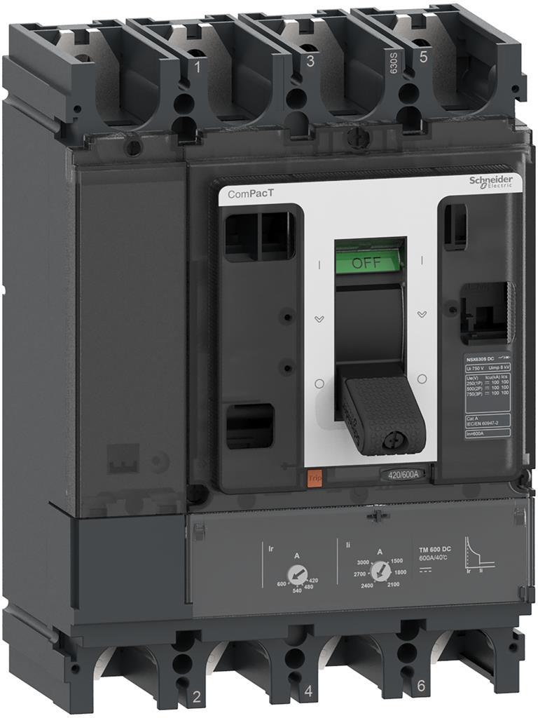 Автомат NSX400DC PV 4P 320А 10kA 1000V= регулируем (In x 0.7...1) SE, SCHNEIDER ELECTRIC НИСКО НАПРЕЖЕНИЕ, C40F4TM320D1