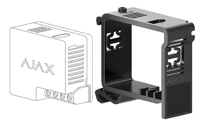 Адаптер към DIN шина за микромодул Smart реле, Holder Ajax, AJAX, 51170.132.BL