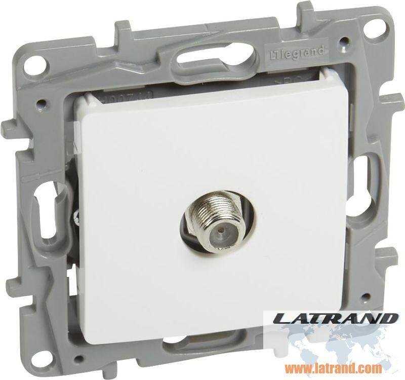 Розетка TV тип F-F конектор 1dB цвят Бял Niloe Legrand - 764549