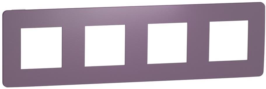 Лицева рамка 4х цвят Люляк / Бял Unica Studio Color SE /до изчерпване/, SCHNEIDER ELECTRIC, NU280814