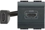 Розетка HDMI с кабел 15см 2 мод. цвят Антрацит LL Bticino, BTICINO, L4284