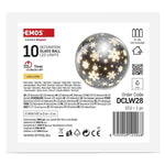 Декорация стъклена топка 12см LED топла светлина IP20 с батерии FIGURES EMOS, DCLW28