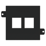 Лицев панел за 2х RJ45 Keystone 55x55 Fenix Black Ingo EKINEX, EK-KSC-2K-FNI