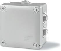Кутия 100х100х50мм IP55, UV, 6 кабелни мембрани за PG21, затваряне с винт, серия Cubox Scame-689.004