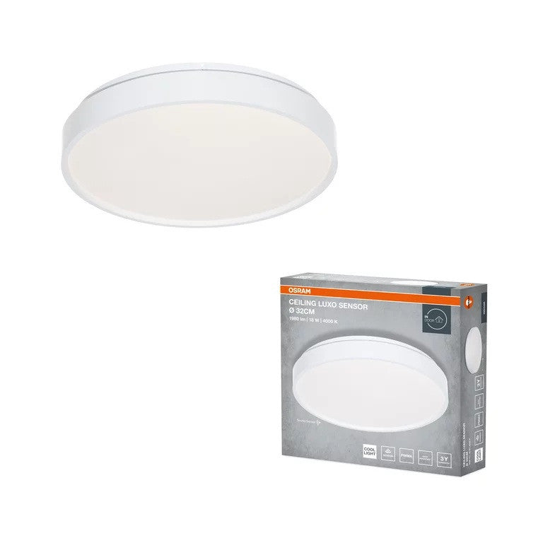 КРЪГЪЛ LED ПЛАФОН С ГЛАСОВ СЕНЗОР CEILING LUXO SEN 18W 840 IP20 WTEUEOSRAM LEDVANCE