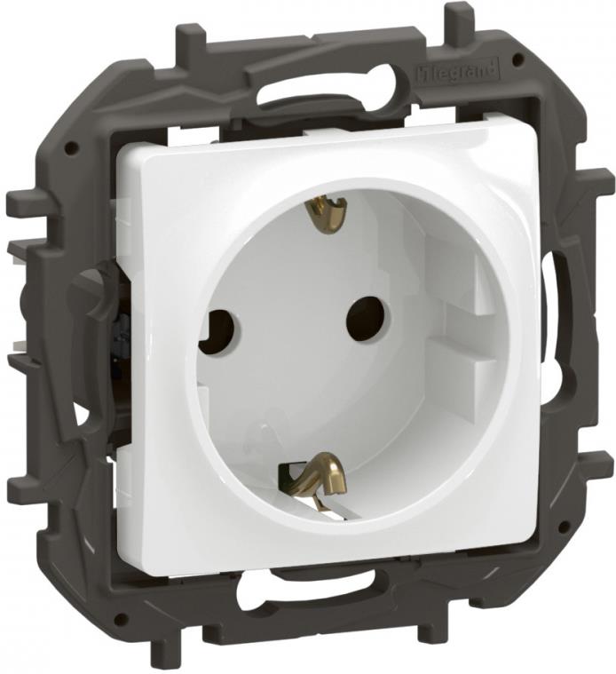 Контакт ШУКО 16A с детска защита цвят Бял Niloe New Legrand, LEGRAND, NP3122WH