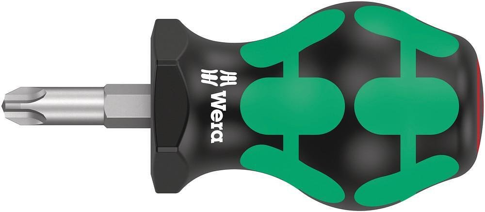 Отвертка PH 3x25, зелено-черна ръкохватка, 350 Kraftform Stubby Wera - W008852