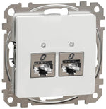 Розетка 2xRJ45 STP cat.6 S-One цвят Бял Sedna SE, SCHNEIDER ELECTRIC, SDD111462S