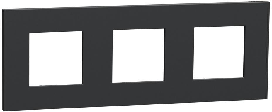 Лицева рамка 3х цвят Антрацит Unica Déco SE, SCHNEIDER ELECTRIC, NU600654