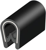Гумена защитна лента за ръб 1,0-2,0mm черна RAL 9005 10m MOREK, MCA002BB12