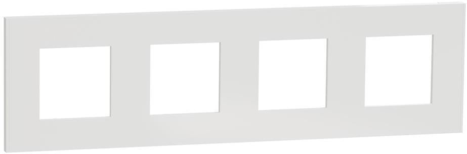 Лицева рамка 4х цвят Бял Unica Déco SE, SCHNEIDER ELECTRIC, NU600818