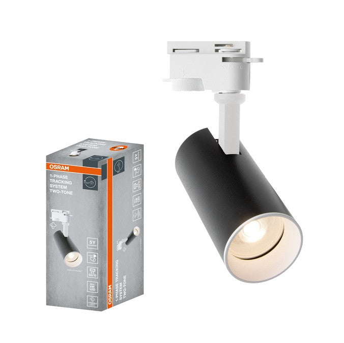 РЕЛСОВО LED ОСВЕТИТЕЛНО ТЯЛО 1PHASE TRACKING SPOT TWOTONE GU10 BLACK AND WHITE LEDVANCE
