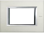 Рамка 3 мод. правоъгълна Brushed aluminum Axolute Bticino /до изчерпване/, BTICINO, HA4803XC