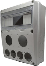Табло за индустриални контакти и DIN модули IP55, UV, серия Enerbox /11 DIN, 2х16-32A и 8хшуко/ Scame, SCAME, 633.2046