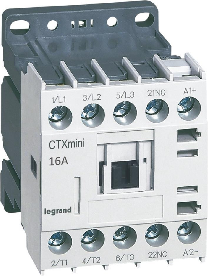 Контактор CTX3 mini 3P 7.5kW (16A AC-3) 1NC 24V 50/60Hz Legrand, LEGRAND НИСКО НАПРЕЖЕНИЕ, 417071