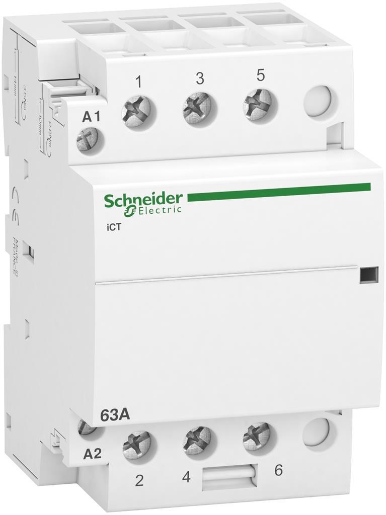 Модулен контактор Acti 9 iCT 63A 3NO 230…240Vac 3 мод. SE, SCHNEIDER ELECTRIC НИСКО НАПРЕЖЕНИЕ, A9C20863