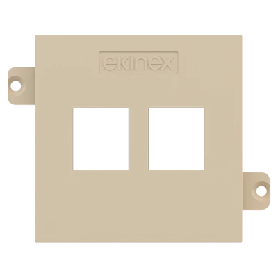 Лицев панел за 2х RJ45 Keystone 55x55 Fenix Beige Luxor EKINEX, EK-KSC-2K-FBL