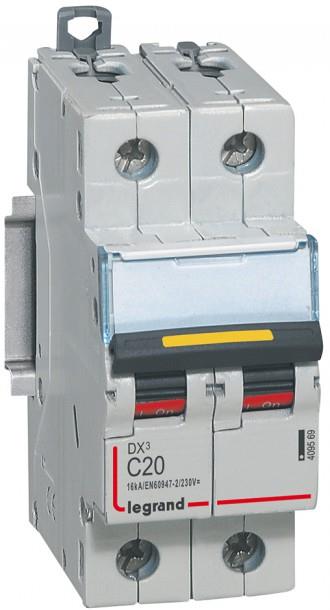 Автоматичен прекъсвач DX3-DC 2P 20A 500V= Legrand, LEGRAND НИСКО НАПРЕЖЕНИЕ, 409569
