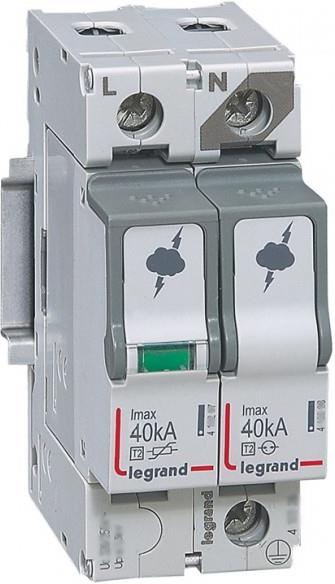 Катоден отводител тип 2 SPD 40kA 320V 1P+N R Legrand, LEGRAND НИСКО НАПРЕЖЕНИЕ, 412246