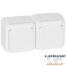 Блок двойно шуко IP44 Forix Бял - 782374