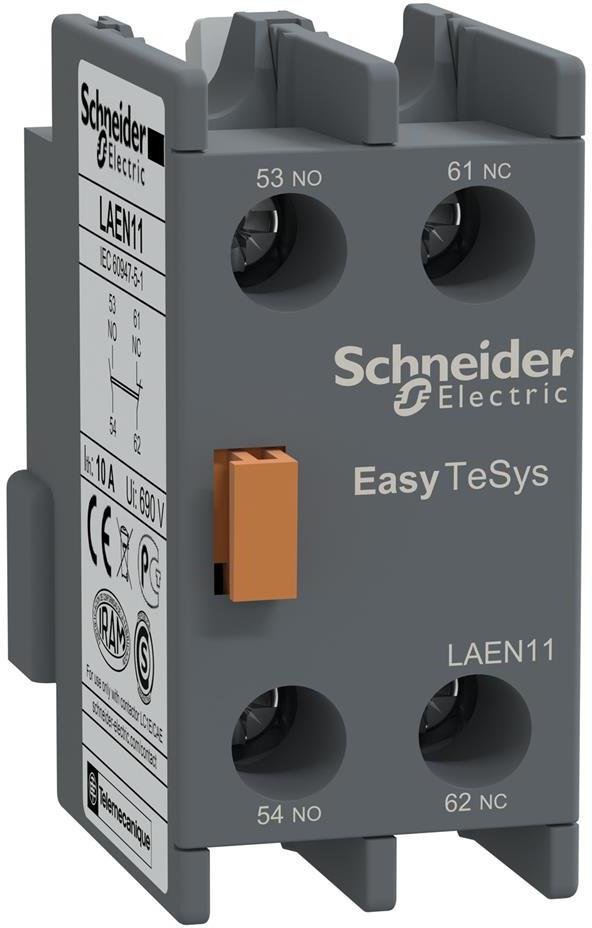 Блок помощни контакти EasyPact TVS 1NO-1NC челен монтаж SE, SCHNEIDER ELECTRIC НИСКО НАПРЕЖЕНИЕ, LAEN11