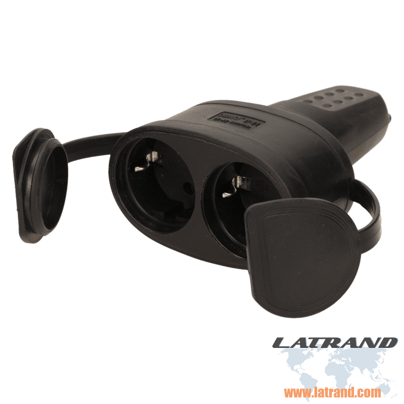 Двоен гумен куплунг IP 44 от Orno OR-AE-13117(GS)