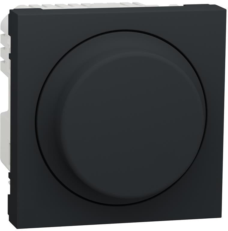 Димер ротативен R=5-200W C=5-150VA LED=5-100W 2 мод. цвят Антрацит Unica SE, SCHNEIDER ELECTRIC, NU351454