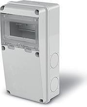 Табло за индустриални контакти /плътно/ и DIN модули IP55, UV, серия Enerbox /6 DIN/ Scame-633.1010