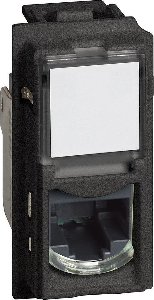 Розетка RJ45 cat.6 STP конектор toolless IDC 1 мод. цвят Черен  Living Now Bticino - KG4279C6S