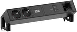 Модул DESK 2 с 2х Шуко и USB тип C Power Delivery 100W и 1х празен модул,, цвят Черен, Bachmann, BACHMANN, BM0023755