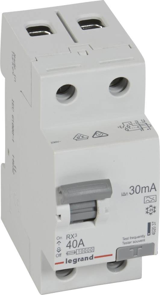 ДТЗ 2P 40A 30mА серия RX3 ID тип A Legrand, LEGRAND НИСКО НАПРЕЖЕНИЕ, 402037