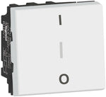 Двуполюсен ключ 10A 1-0 надпис 2 мод. Easy-Led Mosaic NEW Legrand, LEGRAND, 77050L