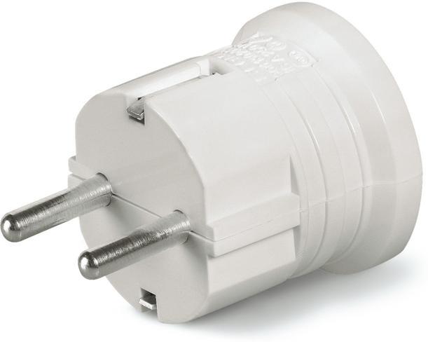 Щепсел бял Шуко 2P+E 16A ІP20 UV GW750 градуса серия UNEL Scame, SCAME, 130.2063