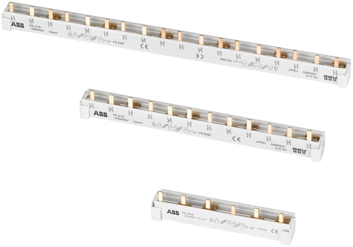 Захранващ гребен PS2 1P+N 16мм2 80A 29 прекъсвача NL ABB, 2CDL220001R1658