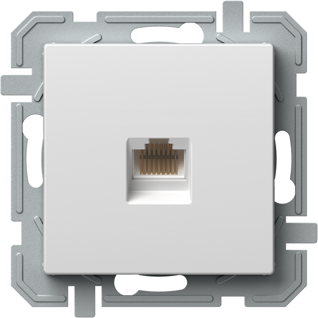 Розетка RJ45 UTP cat.6A цвят Бял Logiq TEM, KQ32PWXO