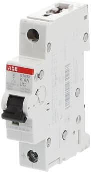 Автоматичен прекъсвач S201MUC 1P 4A крива K 10kA ABB, 2CDS271061R0337