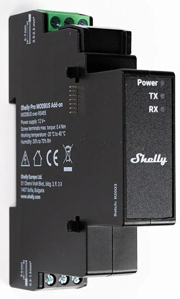 Сериен интерфейс Shelly Pro Modbus Add-on RS485 - 074487, SHELLY