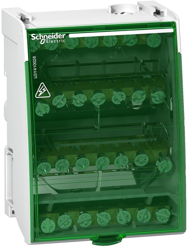 Клемен блок Linergy DS 4P 100A 28 отвора 4 мод. SE, SCHNEIDER ELECTRIC НИСКО НАПРЕЖЕНИЕ, LGY410028