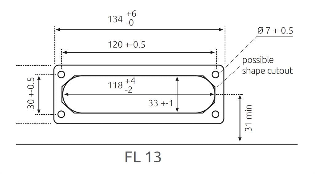 Панел с кабелни входове MB5/11 за 11 кабела IP67 сив RAL 7035 MOREK, MBA2N11L11