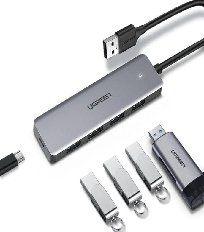 ХЪБ 4xUSB3.0 A 1xUSB-C POWER SUPPLY CМ219 UGREEN