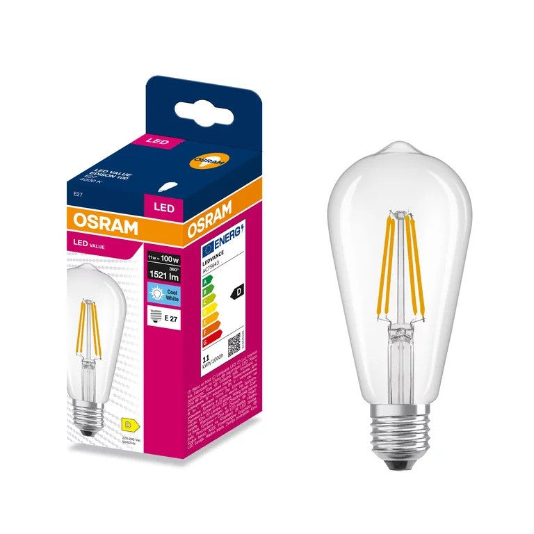 LED ЛАМПА VALUE FILAMENT EDISON 1521lm/840 E27 LEDVANCE