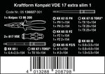 Комплект отвертки, 2х ръкохватки, 14х изолирани остриета и клещи K1396200, 17 extra slim 1 Kraftform Kompakt VDE 1000V Wera - K1396200, W136027