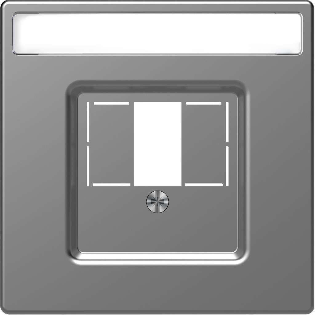 Лицев панел за розетки - HDMI VGA USB и тонколони (единични и двойни) цвят Неръждаема стомана System Design SE /до изчерпване/, SCHNEIDER ELECTRIC, MTN4250-6036